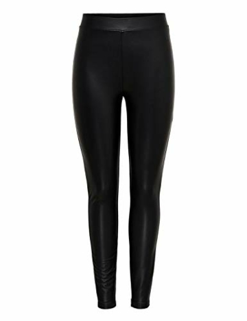 ONLY Damen Onlcool Coated Noos Leggings, Schwarz (Black Black), M EU - 4