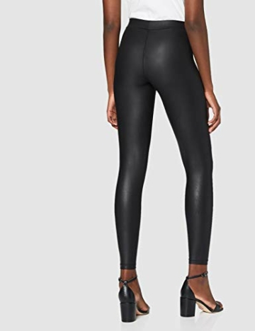 PIECES Damen NEW NOOS Skinny Leggings, Schwarz (Black Black), 38 (HerstellerGröße: M/L) - 4