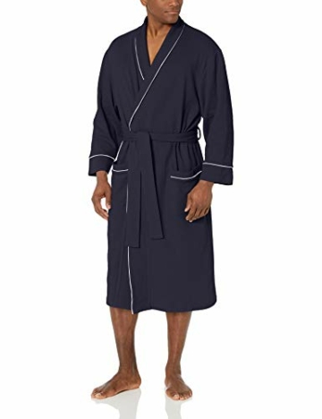 Amazon Essentials Herren-Bademantel mit Schalkragen, Waffelmuster, Navy, US XL-XXL (EU XXL-3XL) - 1