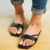 Sandalen Damen Sommer Schwarz Sandalen für Damen Lässige böhmische Strandschuhe minimalistische flache Zehentrenner Sandalen Hausschuhe Waldläufer Sandalen Damen Sommer - 9