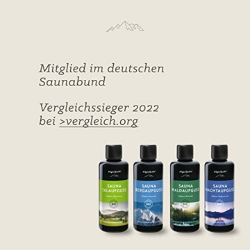 AllgäuQuelle® Saunaaufguss Set GENUSS AUFGUSS 100% BIO | Sauna Aufgussmittel | 4x100ml ✓ Allgäuer Erfrischung ✓ Allgäuer Naturluft ✓ Allgäuer Atemwohl ✓ Allgäuer Zapfenstreich | Sauna Zubehör Set - 3