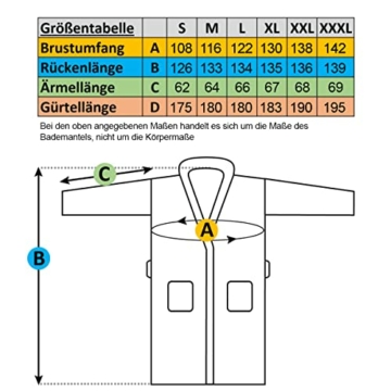 Gräfenstayn® Damen & Herren Kuschelfleece Bademantel mit Kapuze Größe S-XXXL mit Öko-Tex Standard 100 Flanell Fleece (XXL, Anthrazit) - 7