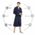 U2SKIIN Bademantel Herren 100% Baumwolle, leichter Herren Bademantel Morgenmantel Kimono Sauna Bademantel Saunamantel (Marineblau, L/XL) - 3